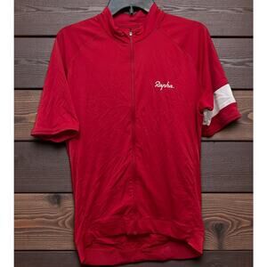 Rapha Red Bike Shirt Cycling Jersey X-Large Classic Short Sleeve Road w/Pockets